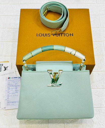 Lo V Cowhide Leather  Handbag