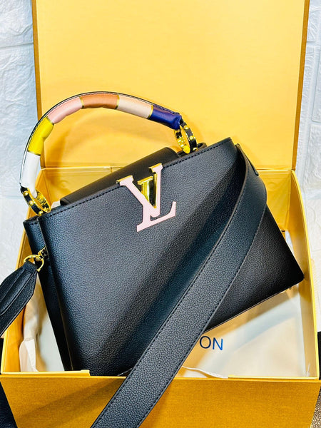 Lo V Cowhide Leather  Handbag