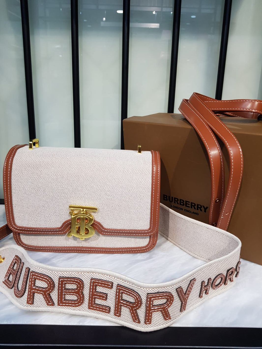 Burberry Two-Tone Canvas