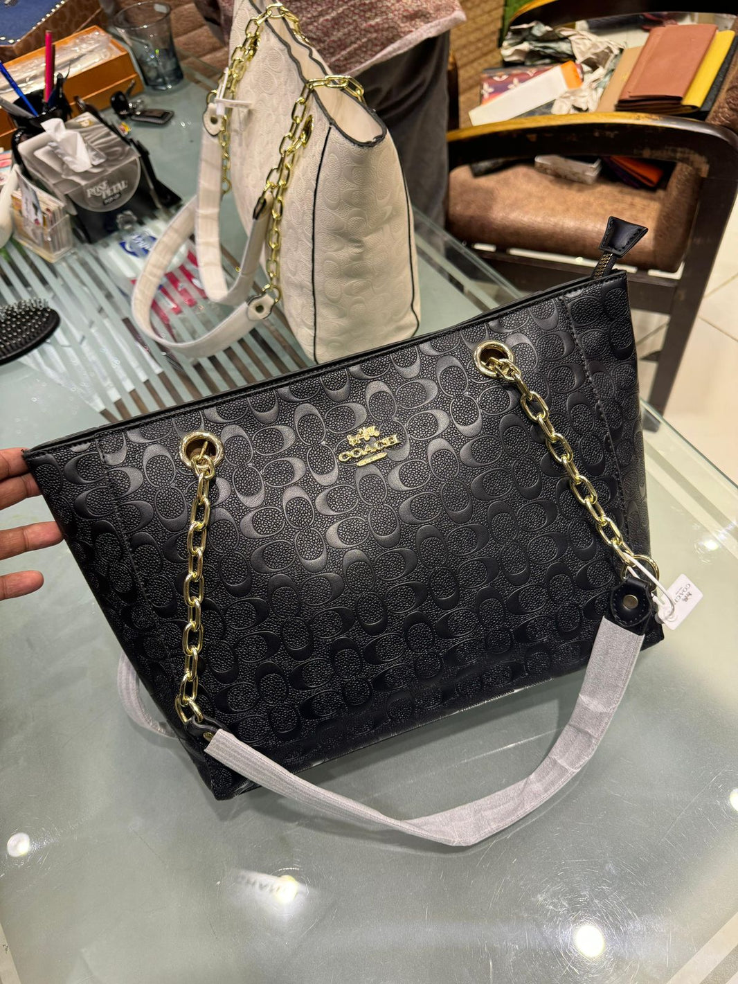 Marlie Signature Canvas Tote Bag