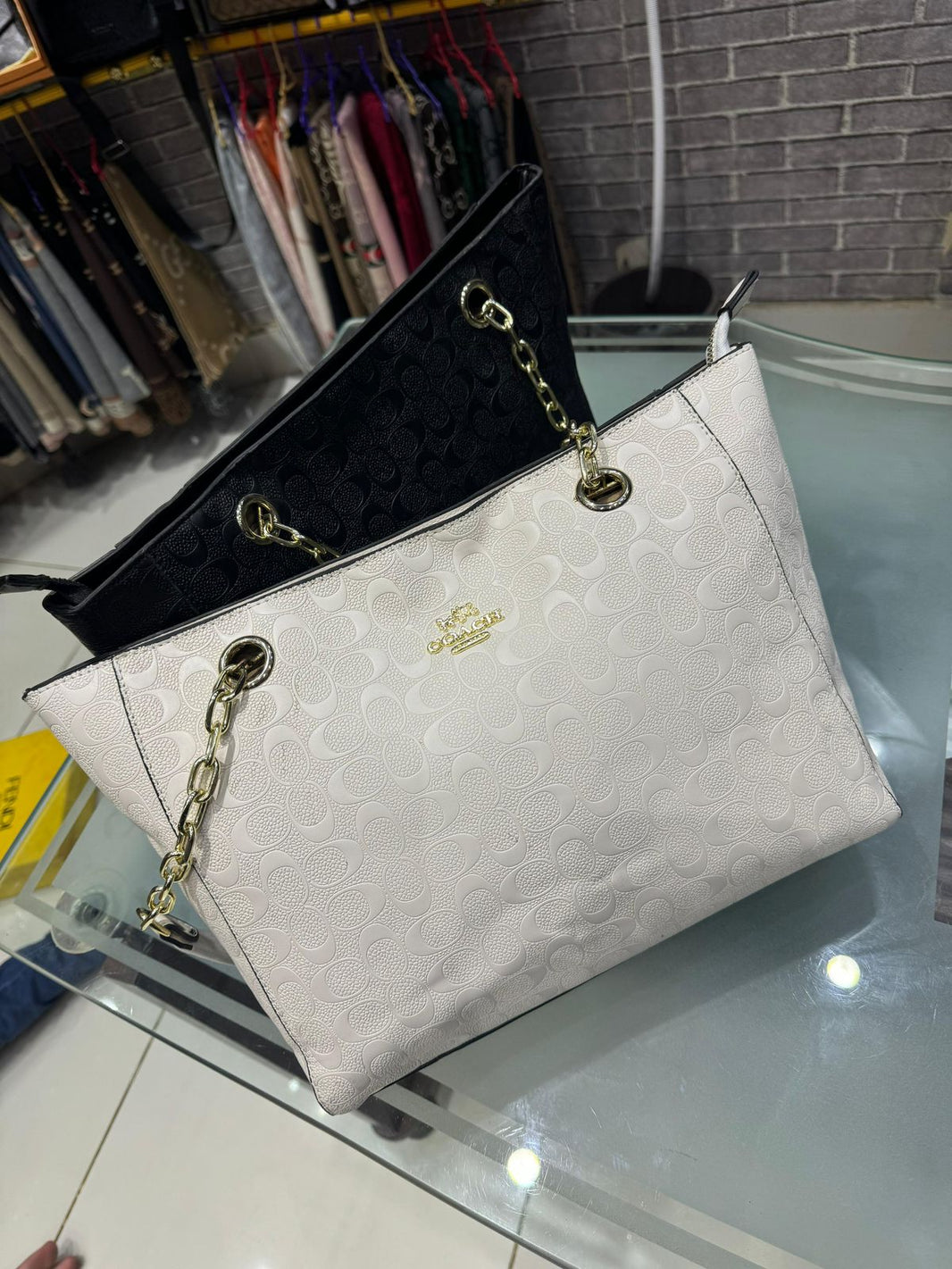 Marlie Signature Canvas Tote Bag