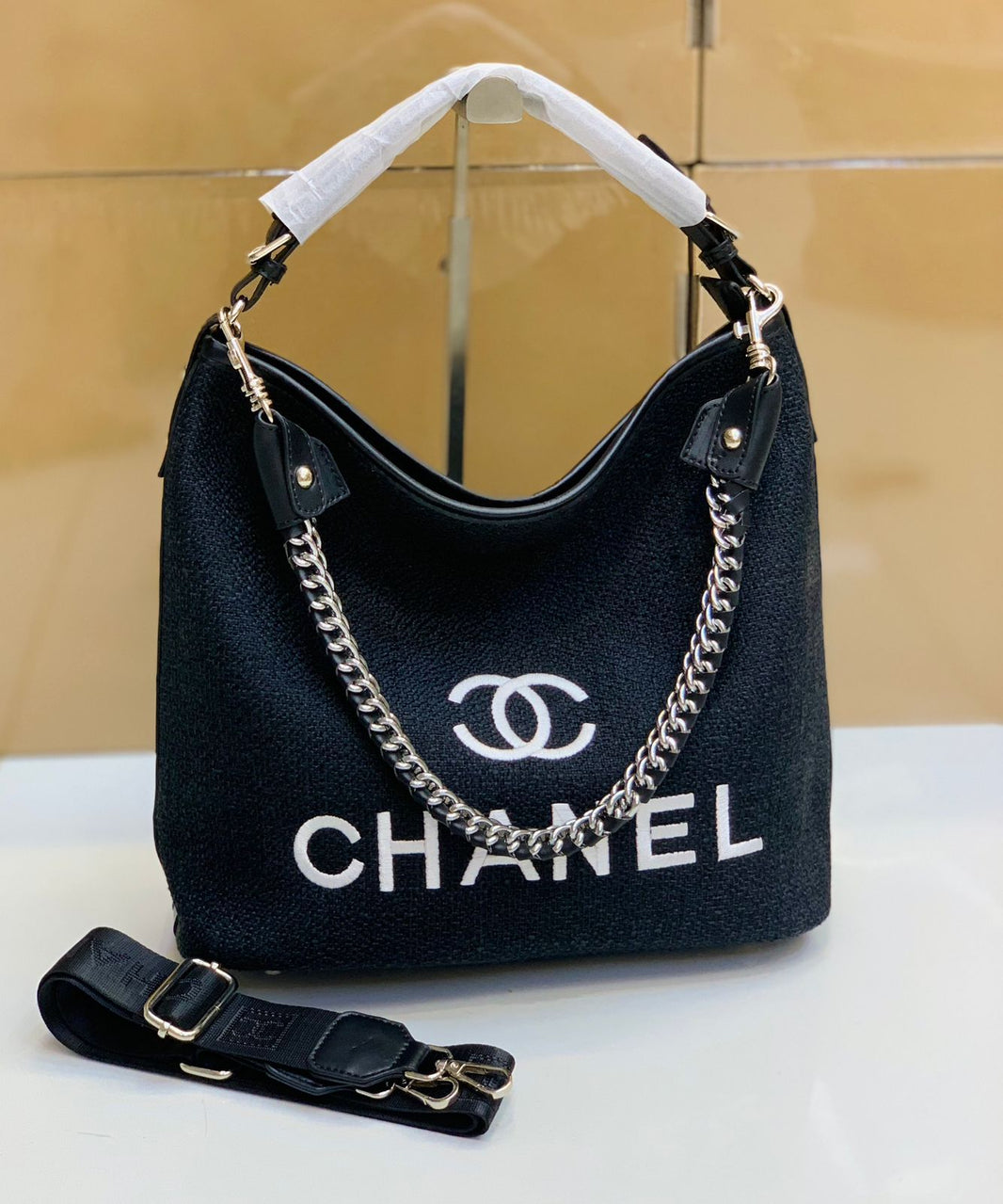 Chanel Canvas Shoulder Bag