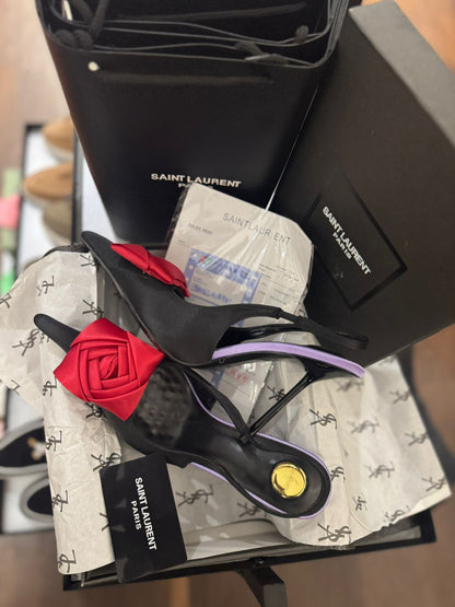 Ysl Amalia Slingback Pumps