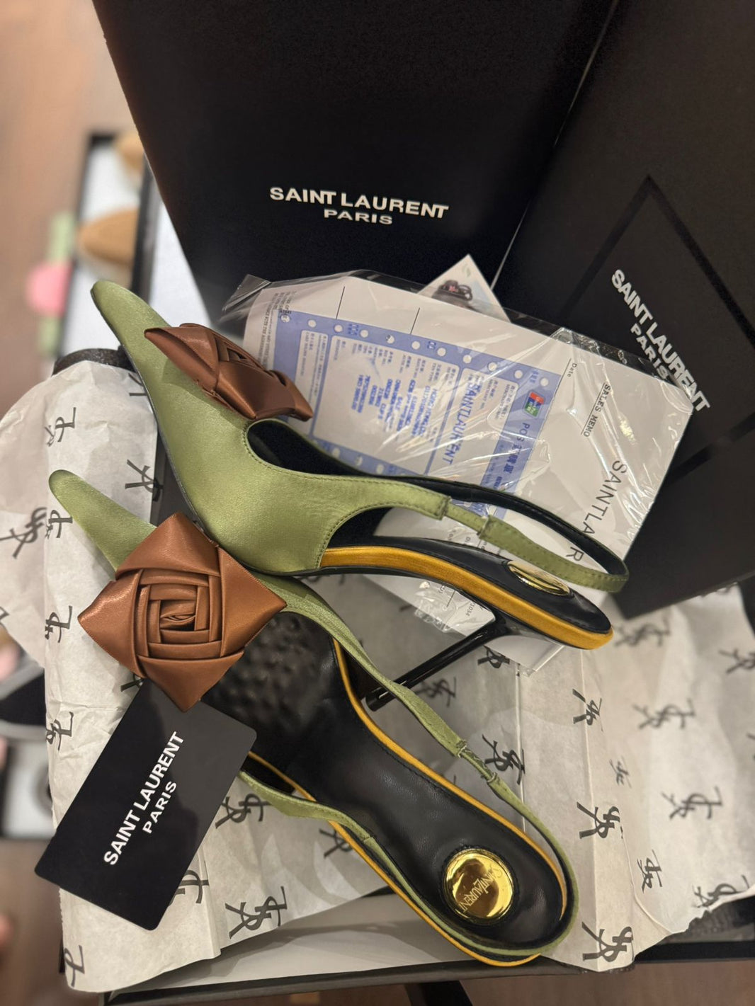 Ysl Amalia Slingback Pumps