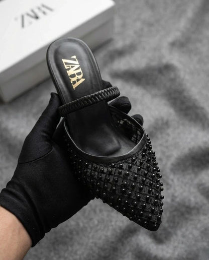 Zara Pearl Signature Kitten Heels