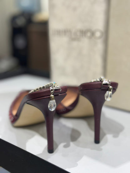 Jimmy Choo Aurelie 85 Pearl-Embellished Heel Pumps