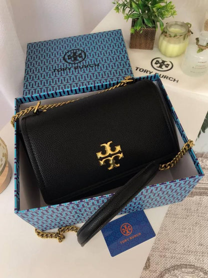 Tory Burch Caviar Leather Chain Bag