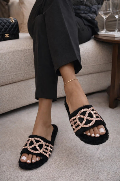 Aquazurra Fur Slides