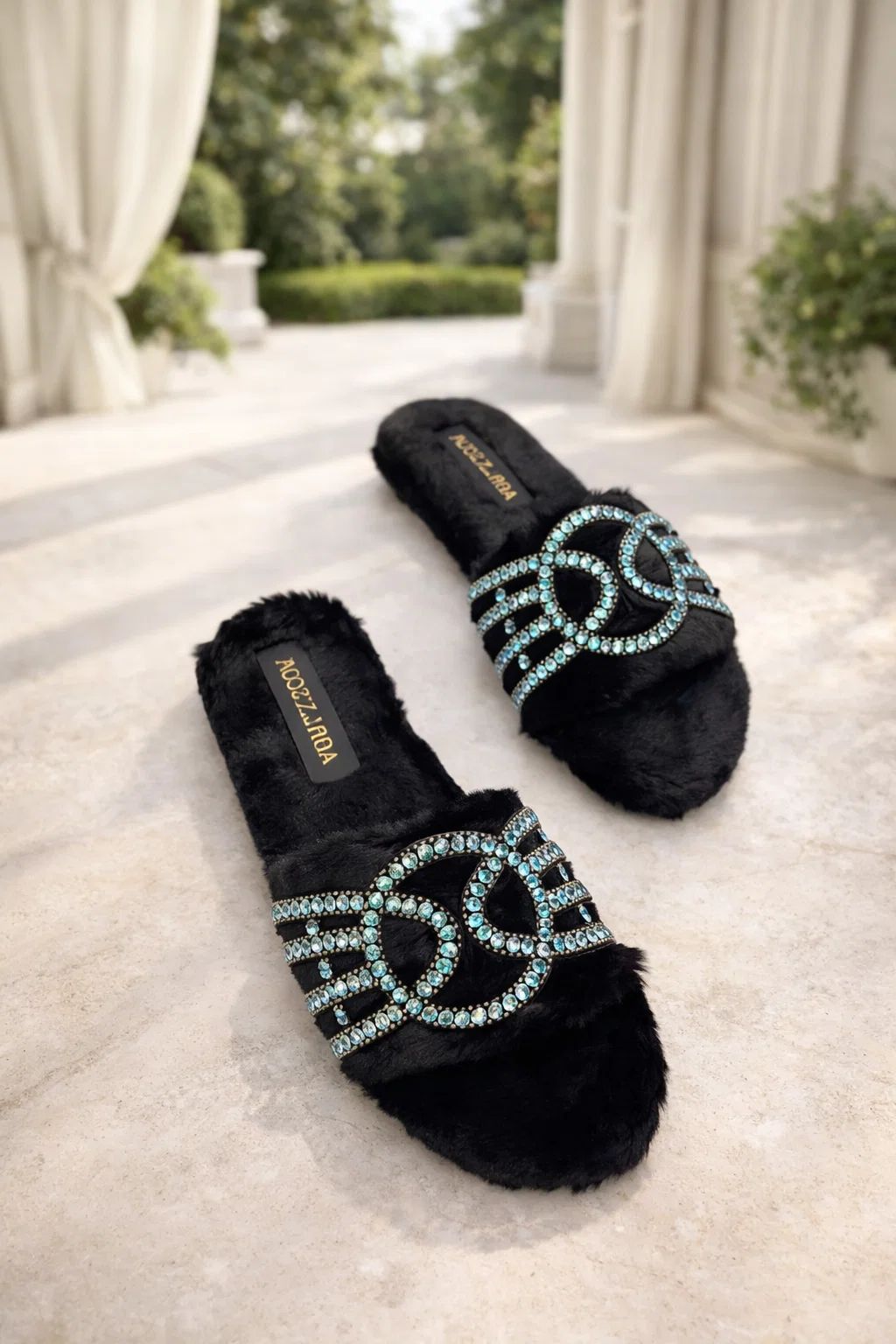 Aquazurra Fur Slides