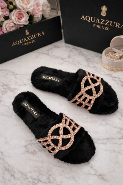 Aquazurra Fur Slides