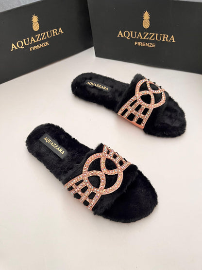 Aquazurra Fur Slides