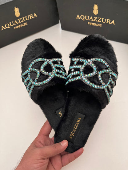Aquazurra Fur Slides