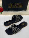 Aquazurra Stone Embellished Flats