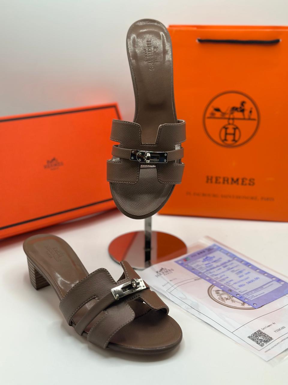 Hermes Berkin Signature Block Heels