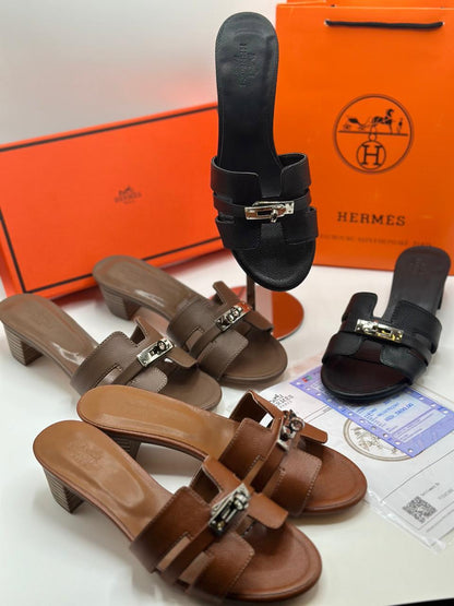 Hermes Berkin Signature Block Heels