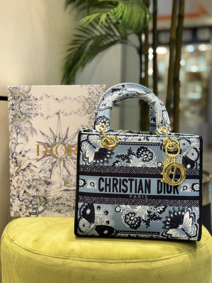 Lady Dior Embossed Handbag