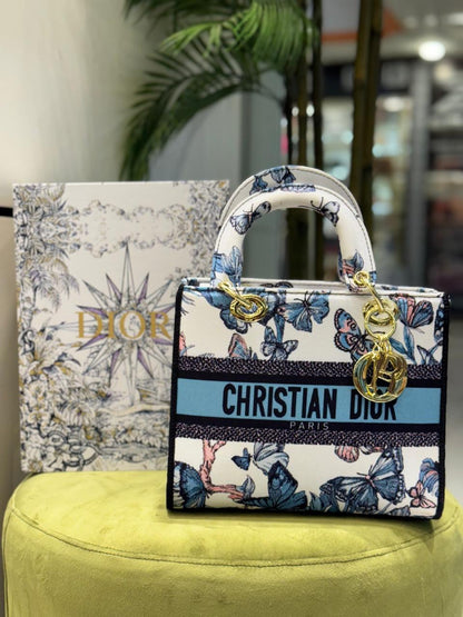 Lady Dior Embossed Handbag