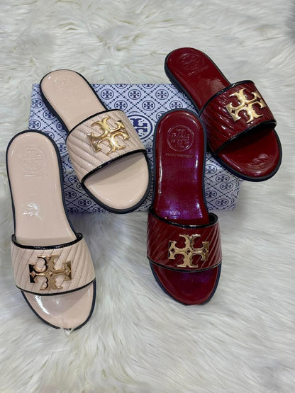 Tb Quilted Patent Slides