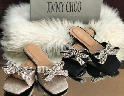 Jimmy Choo Bow Embelished Flats