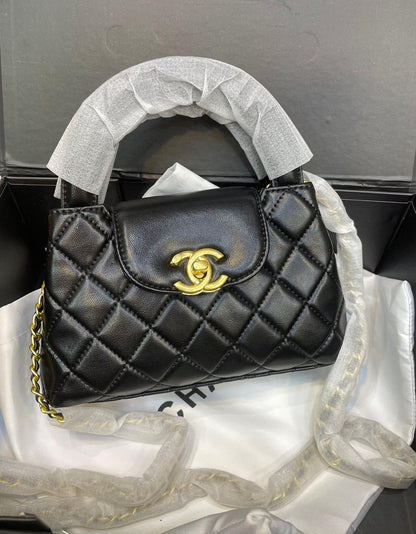 Chanel Shiny Age Calfskin Quilted  Kelly Shopper Bag