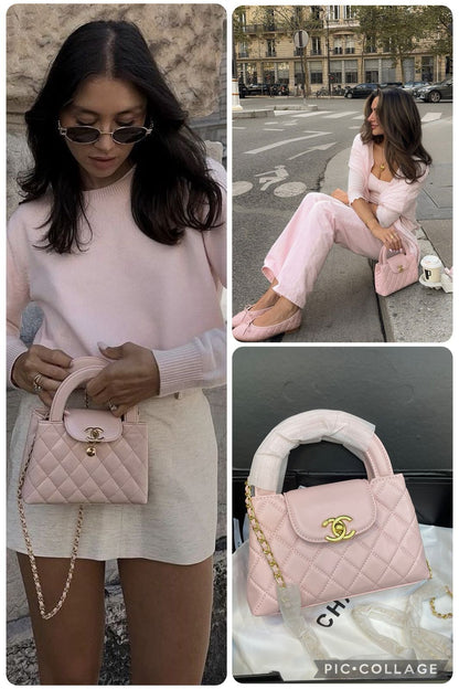 Chanel Shiny Age Calfskin Quilted  Kelly Shopper Bag