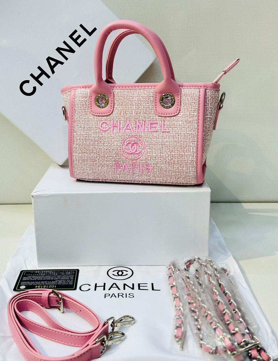 Chanel Canvas Top Handle Bag