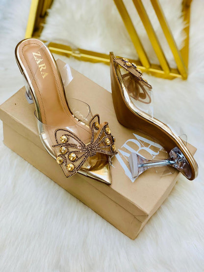 Zara Signature Butterfly Heels