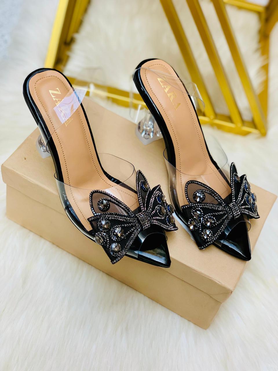Zara Signature Butterfly Heels