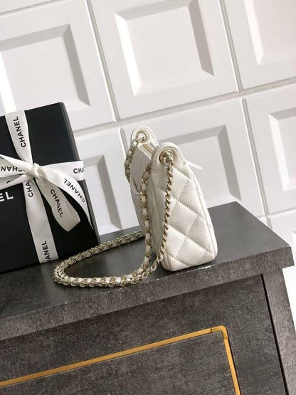 Chanel 25A Double Chain Bag Caviar