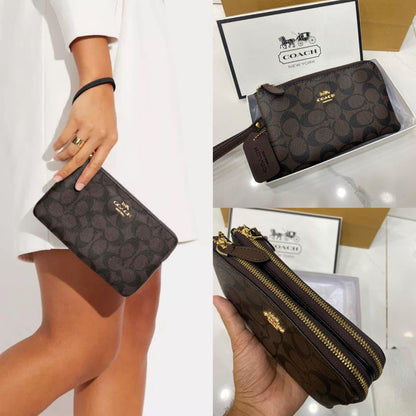 Coach Two Zipper Pouch
