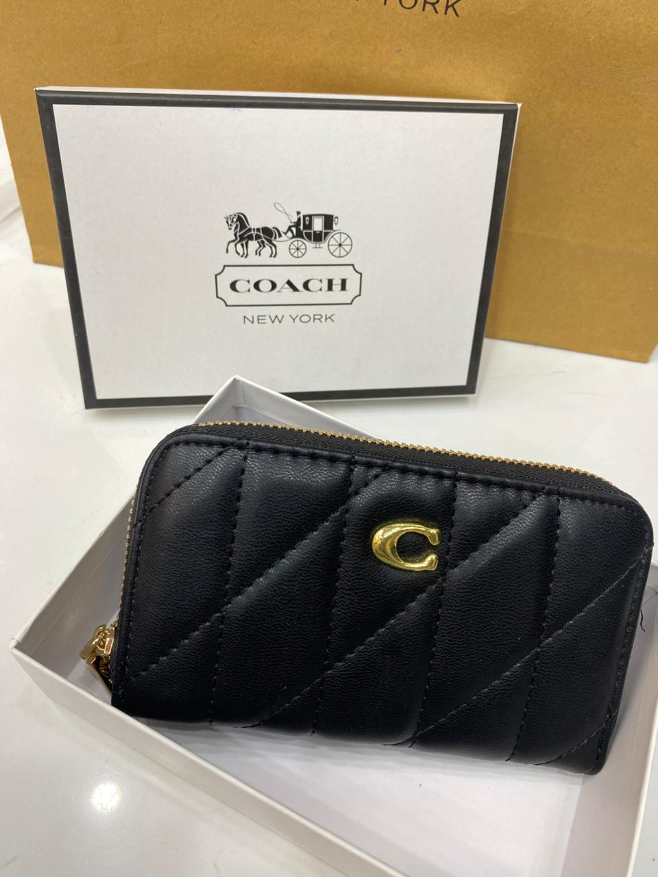 Coach Black Zipper Wallet