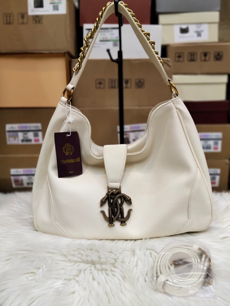 Roberto Cavalli chain-detail shoulder bag