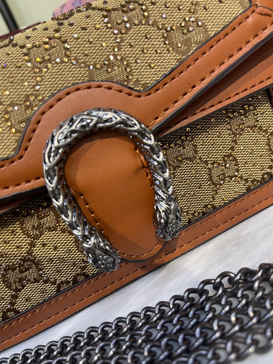 Gucci Dionysus Crystals Mini Bag