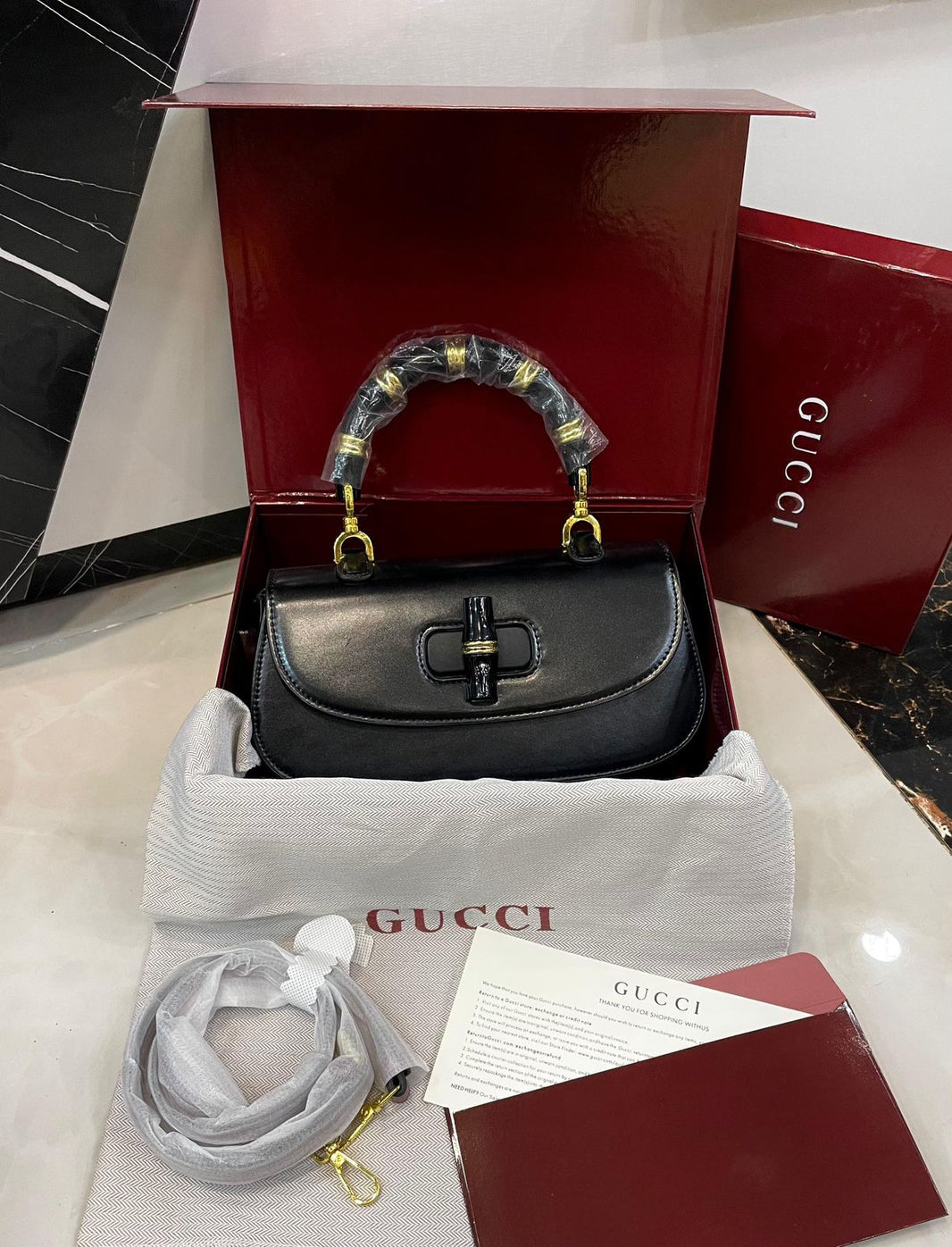 Gg Bamboo Handbag