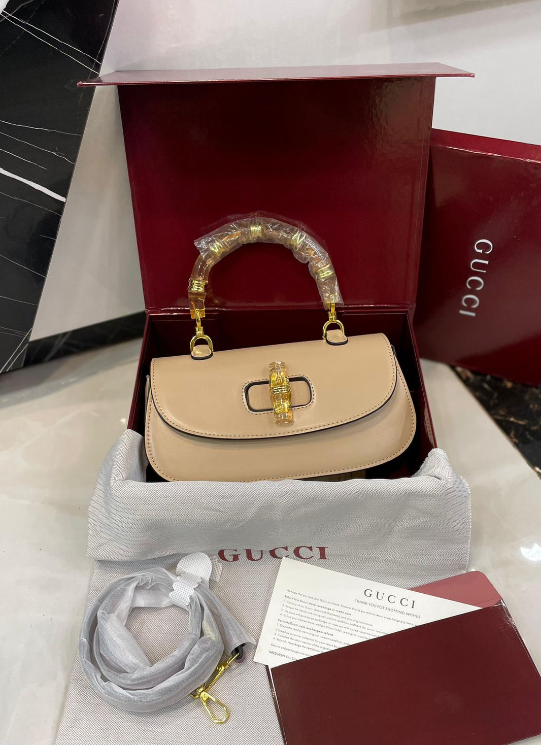 Gg Bamboo Handbag