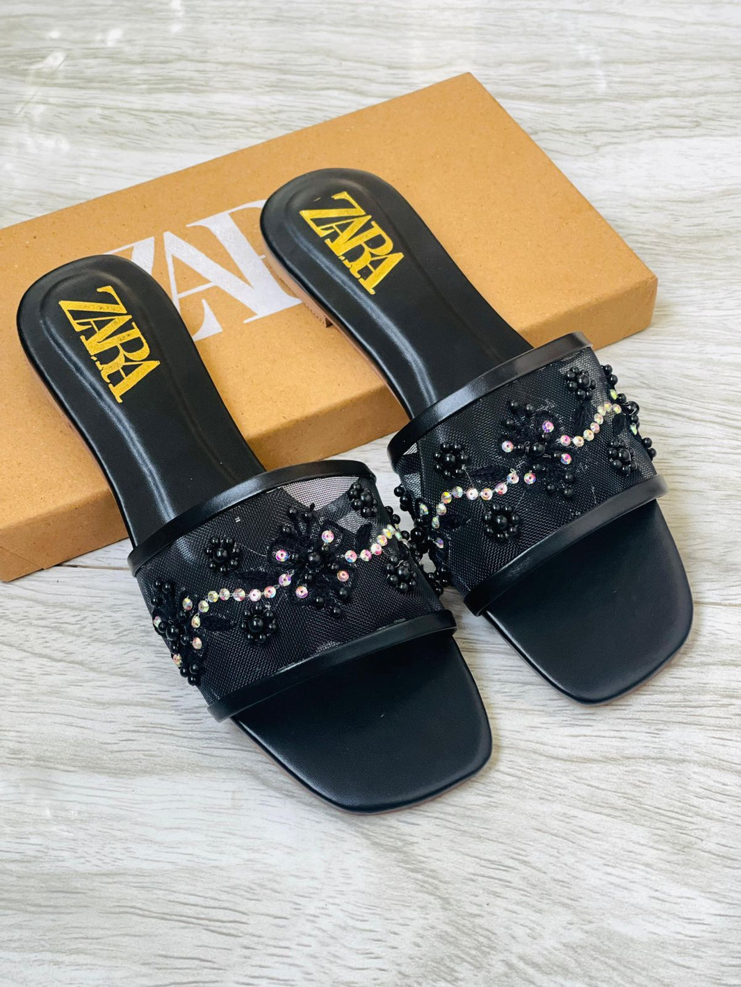 Zara Embroidered Flats