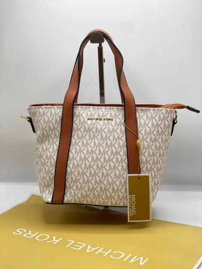 Mk Pratt Small Signature Logo Tote Bag