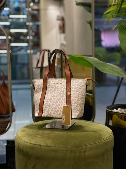 Mk Pratt Small Signature Logo Tote Bag