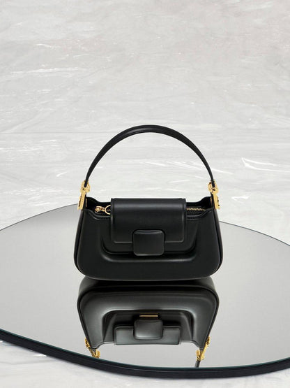 Charles Koa Push Lock Shoulder Bag