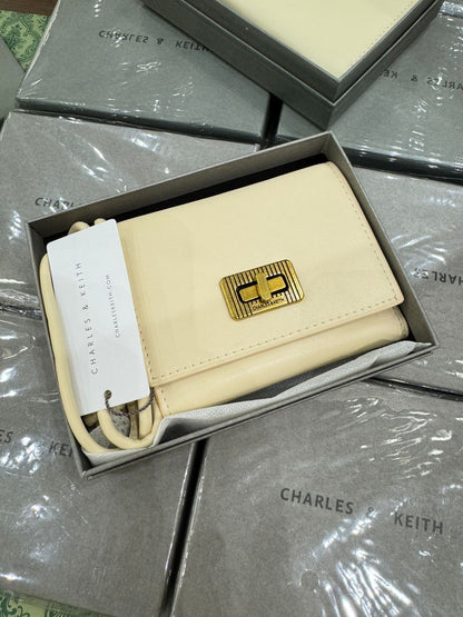 Charles and Keith Edna Turn-Lock Knotted-Strap Wallet