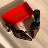 V Satin Heels