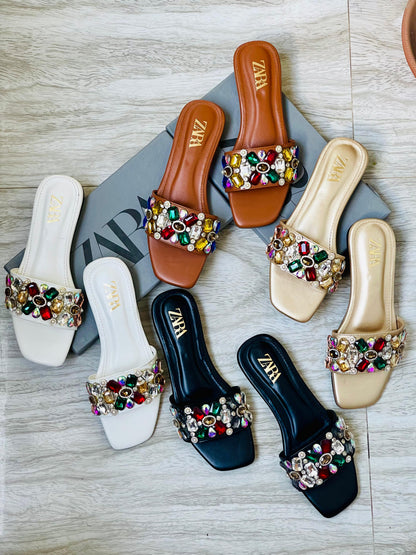 Zara Stone Sandals