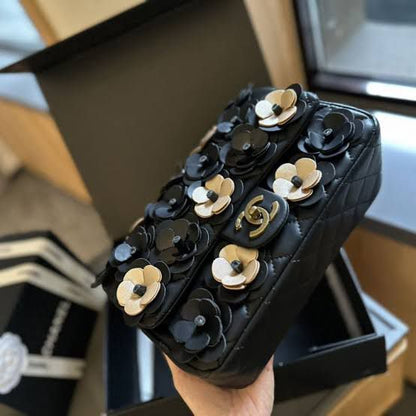Chanel  Rectangular Camellia Flap Bag