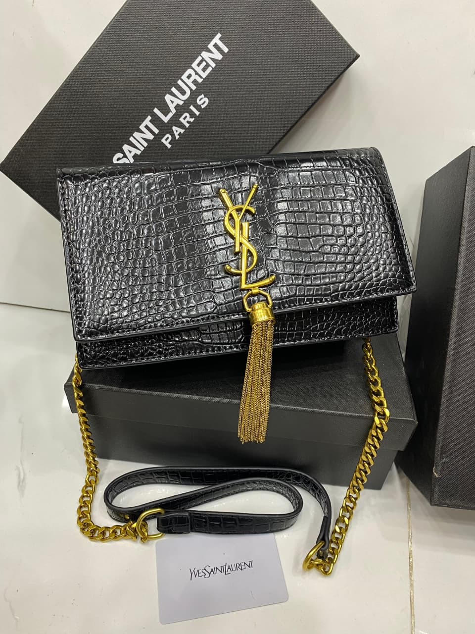 Ysl Crocodile Tassel Bag