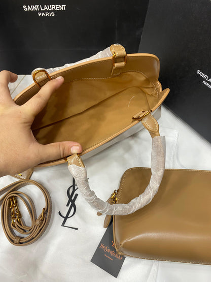 Ysl Sac de jour Leather Bowling Bag
