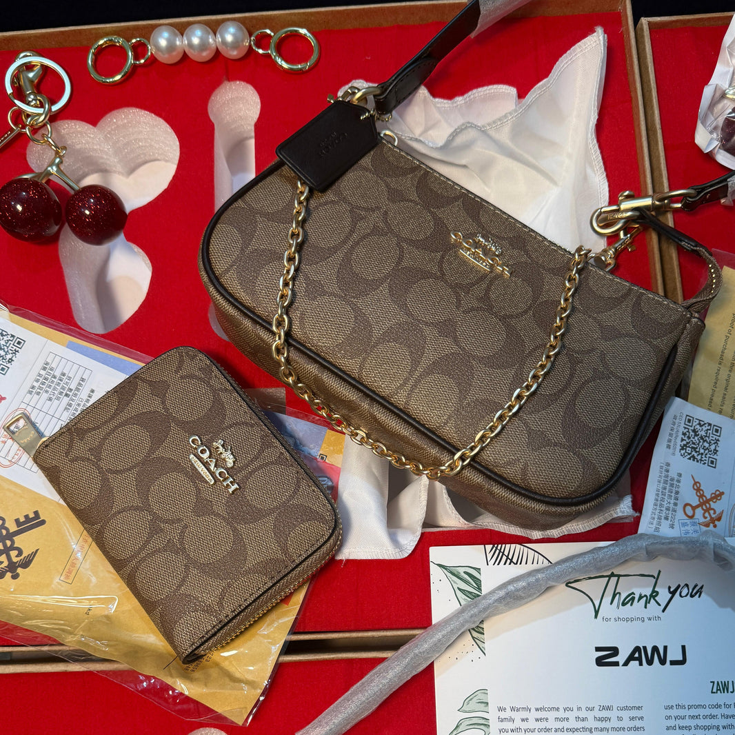 Coach Shoulder Bag with Wallet