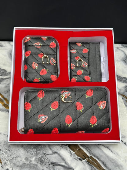 Coach Three Piece Wallet Set