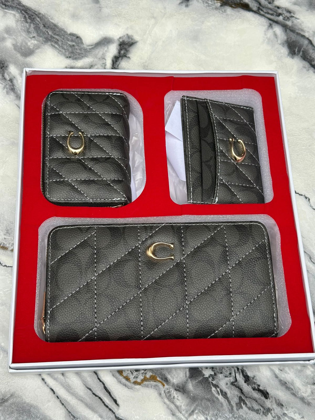 Coach Three Piece Wallet Set