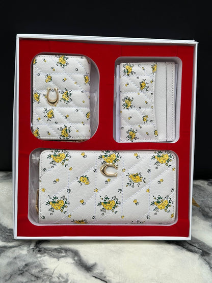 Coach Three Piece Wallet Set