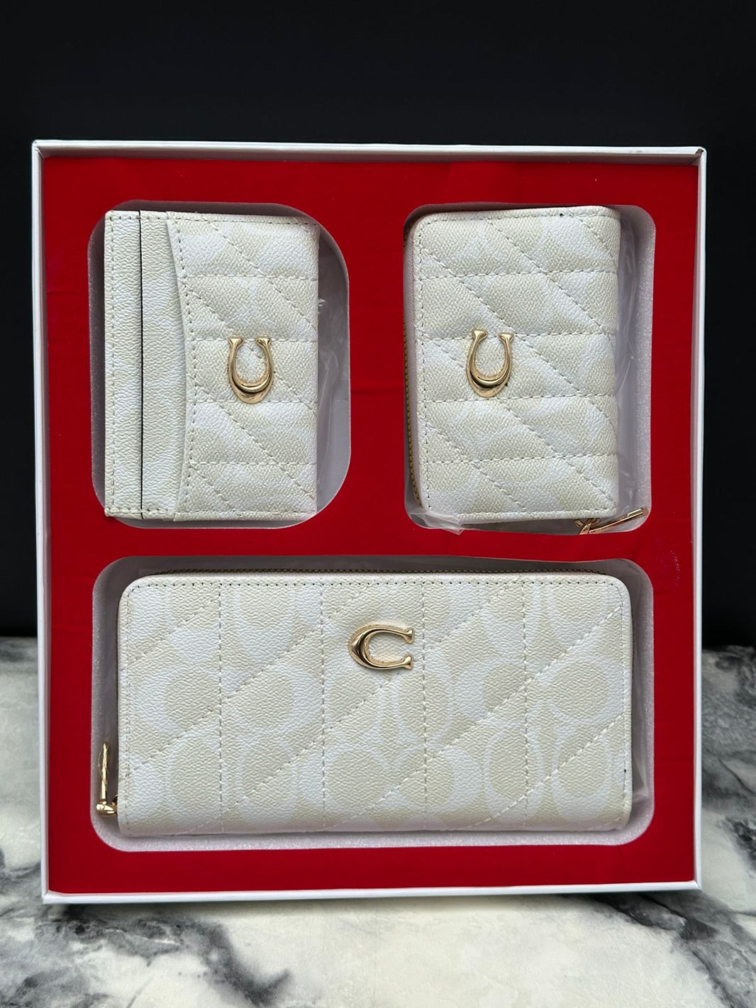 Coach Three Piece Wallet Set